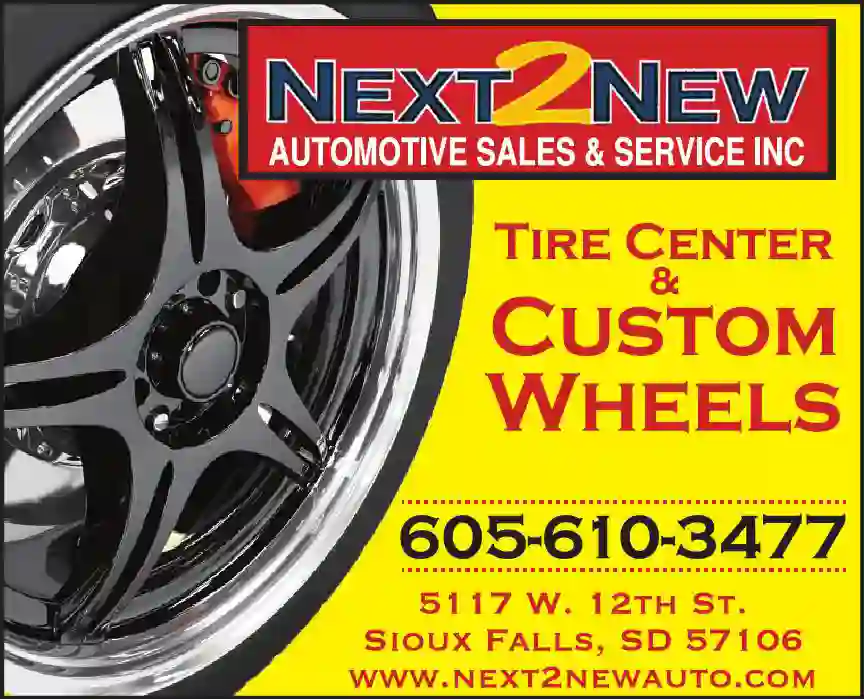 Tire Dealers print ad for Next2New Automotive Sales & Service Inc