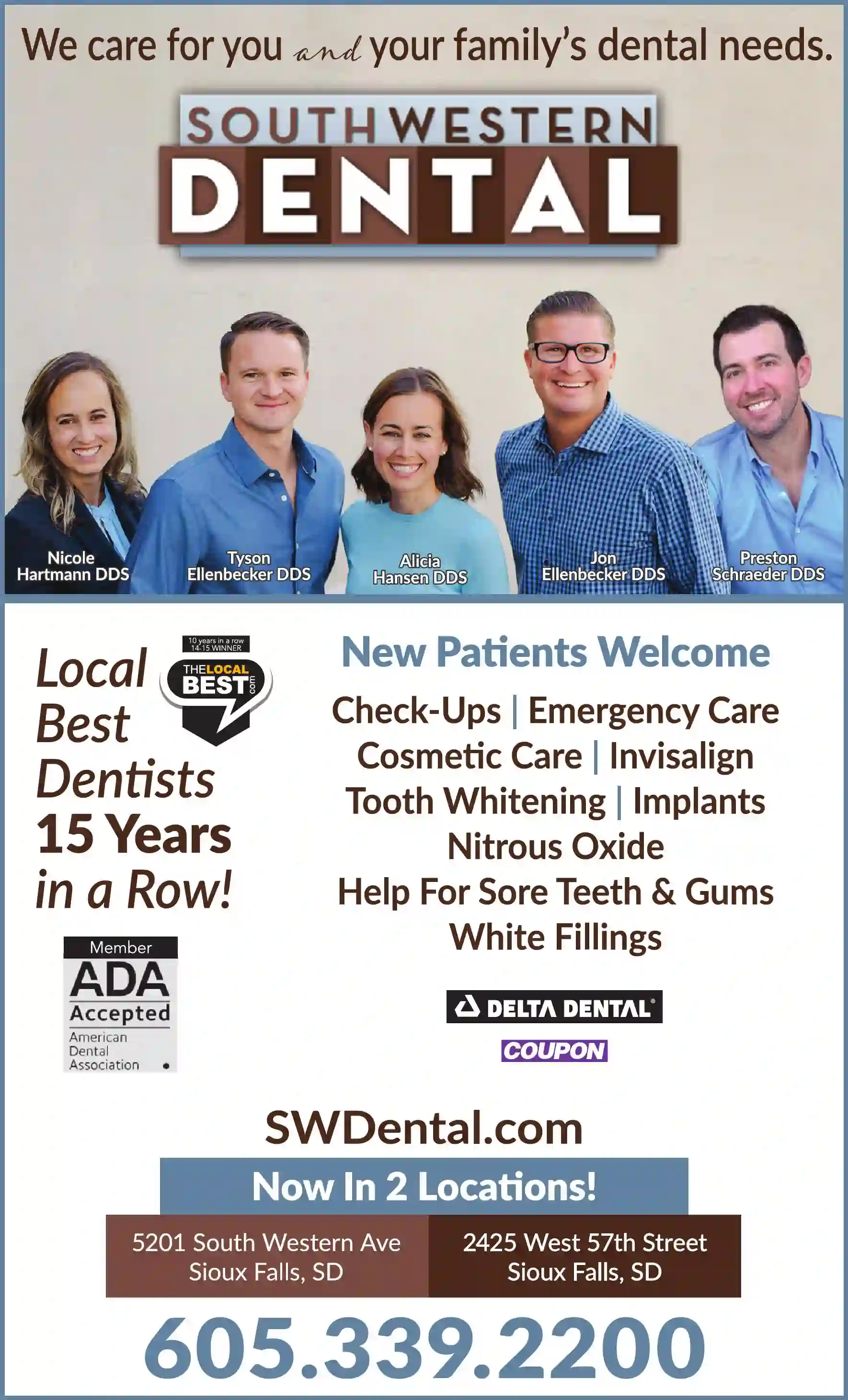 Dentists - Emergency Dentistry print ad for South Western Dental
