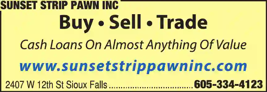 Pawnbrokers print ad for Sunset Strip Pawn Inc