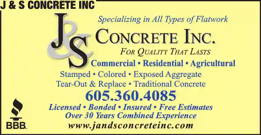 Concrete - Decorative print ad for J & S Concrete Inc