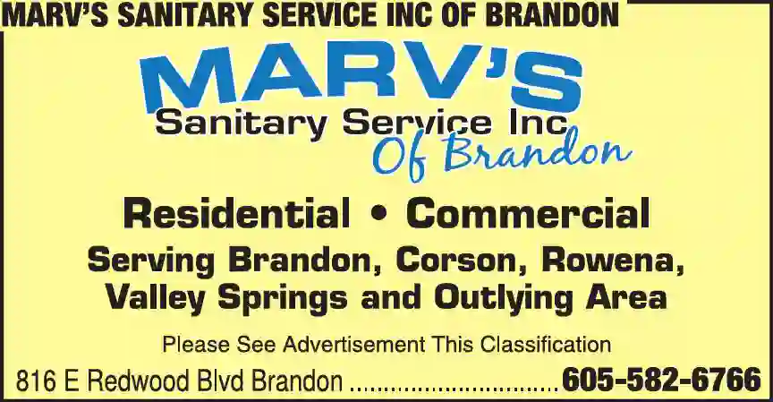 Garbage & Rubbish Collection print ad for Marv's Sanitary Service Inc Of Brandon