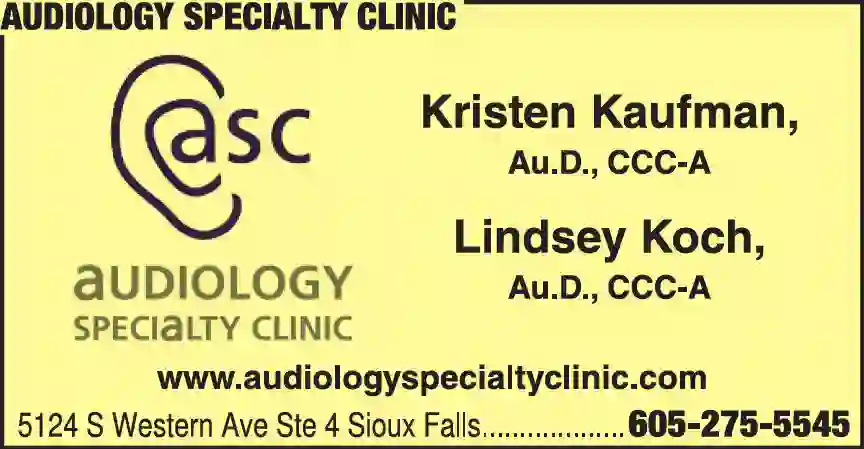 Audiologists print ad for Audiology Specialty Clinic