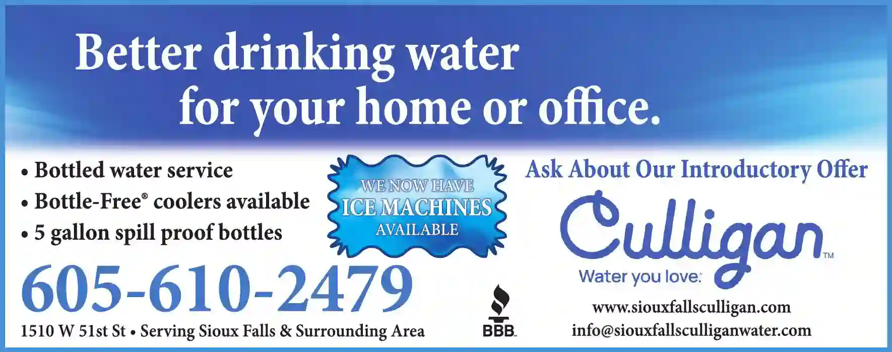 Water - Bottled & Bulk print ad for Culligan Water