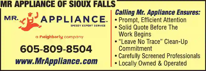 Appliances - Major - Service & Repair print ad for Mr Appliance Of Sioux Falls