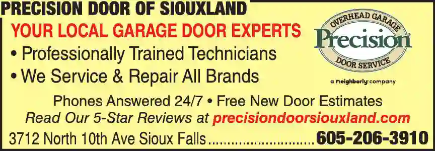 Doors & Door Operating Devices print ad for Precision Door Of Siouxland