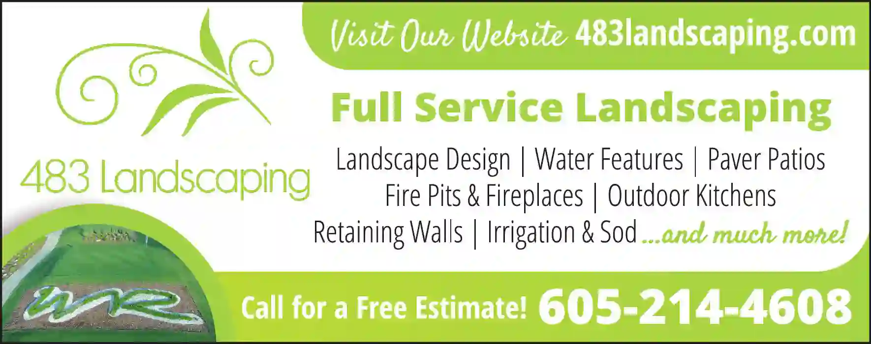 Landscape Contractors print ad for 483 Landscaping