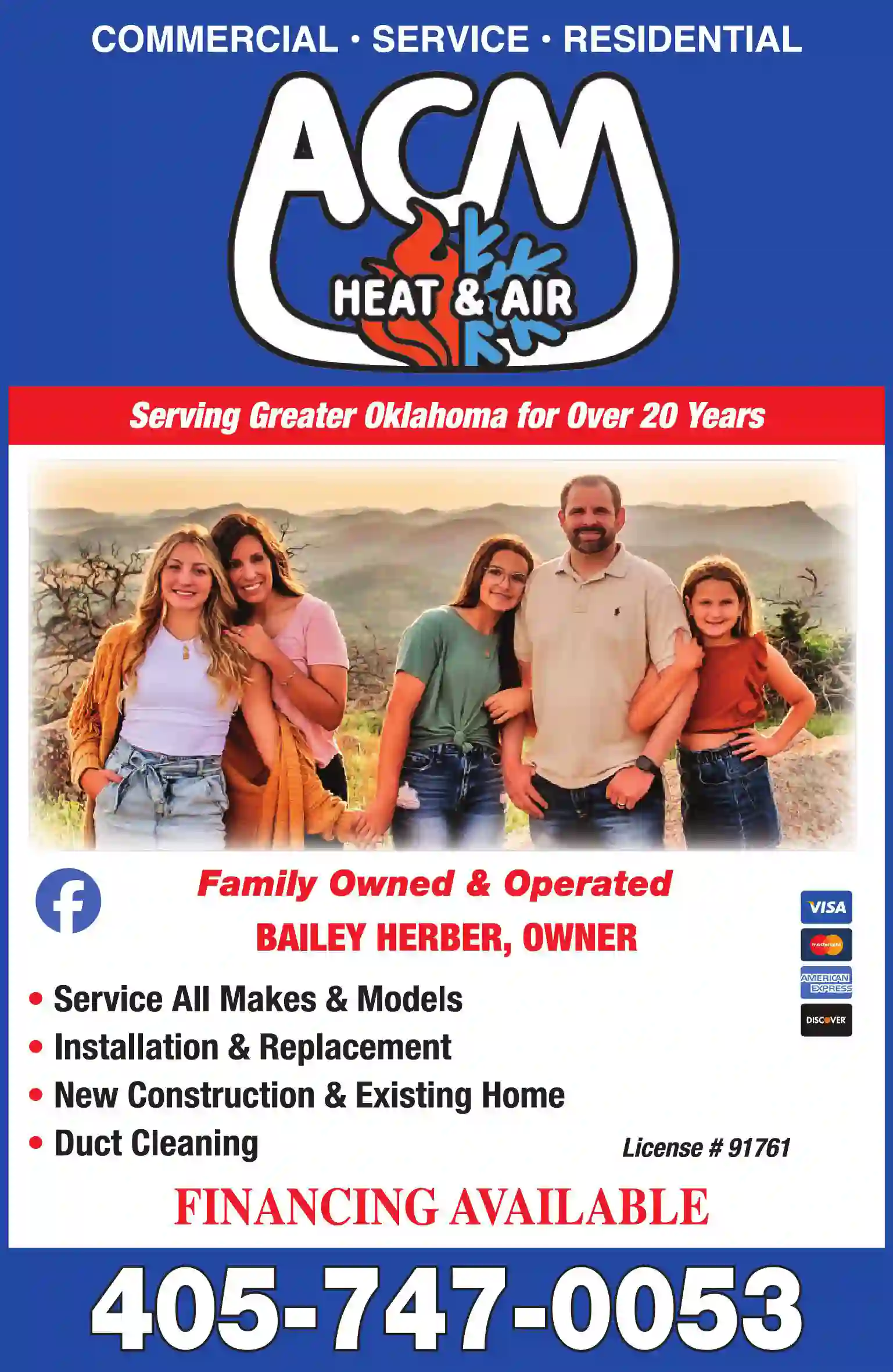 Air Conditioning - Contractors print ad for ACM Heat & Air LLC