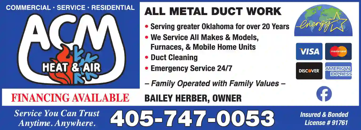 Air Duct Cleaning print ad for ACM Heat & Air LLC