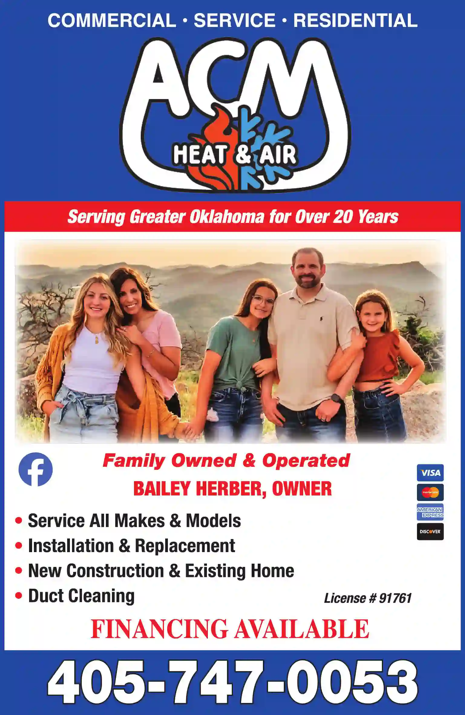 Heating Contractors print ad for ACM Heat & Air LLC