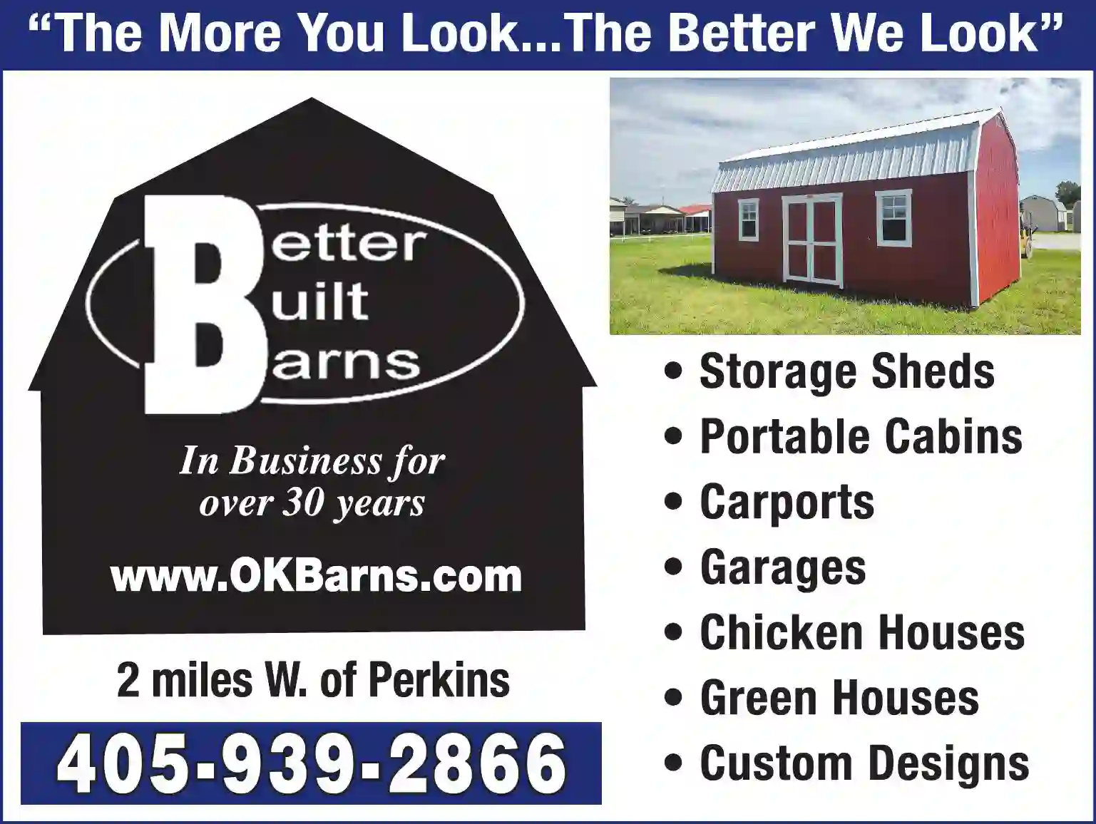 Buildings - Portable print ad for Better Built Barns