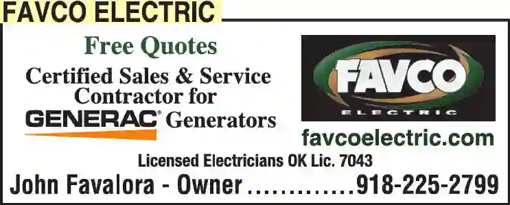 Generators print ad for Favco Electric Inc