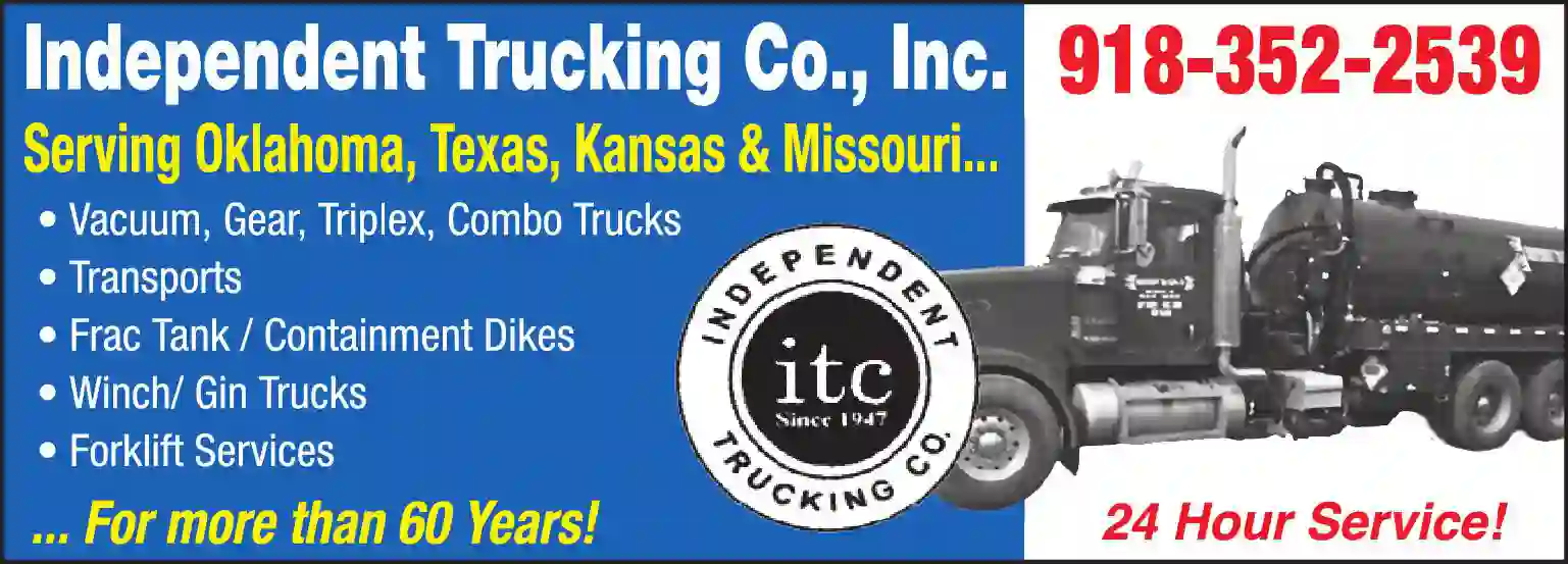 Oil Field Services print ad for Independent Trucking Co