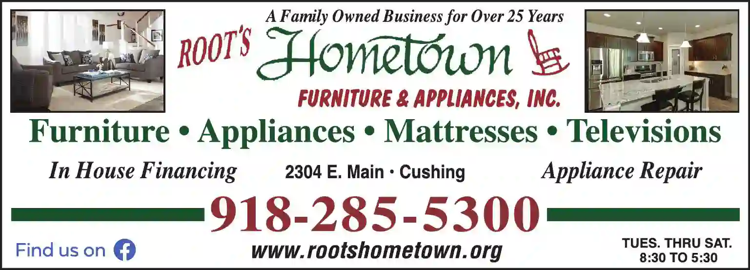 Furniture - Retail print ad for Root's Hometown Furniture & Appliances