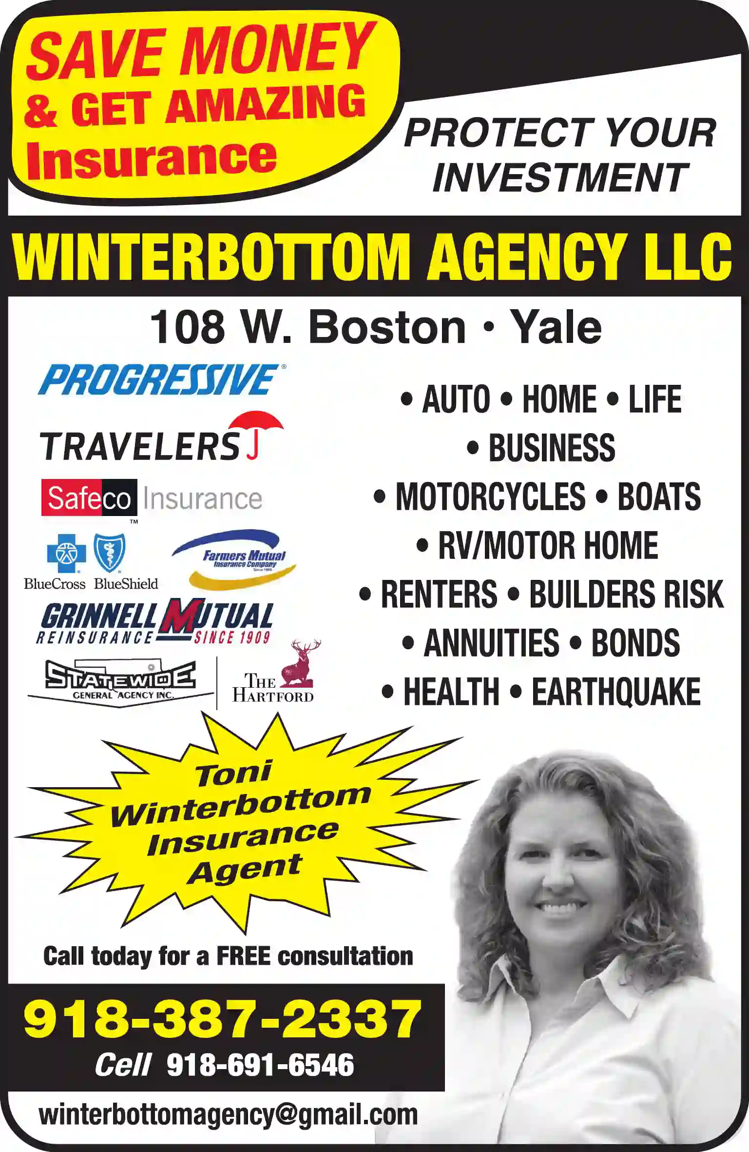 Insurance print ad for Winterbottom Agency