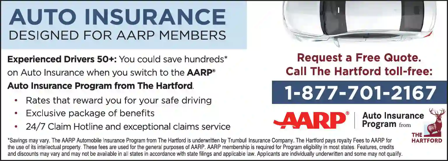 Insurance - Auto & Vehicle print ad for AARP Auto Insurance From The Hartford