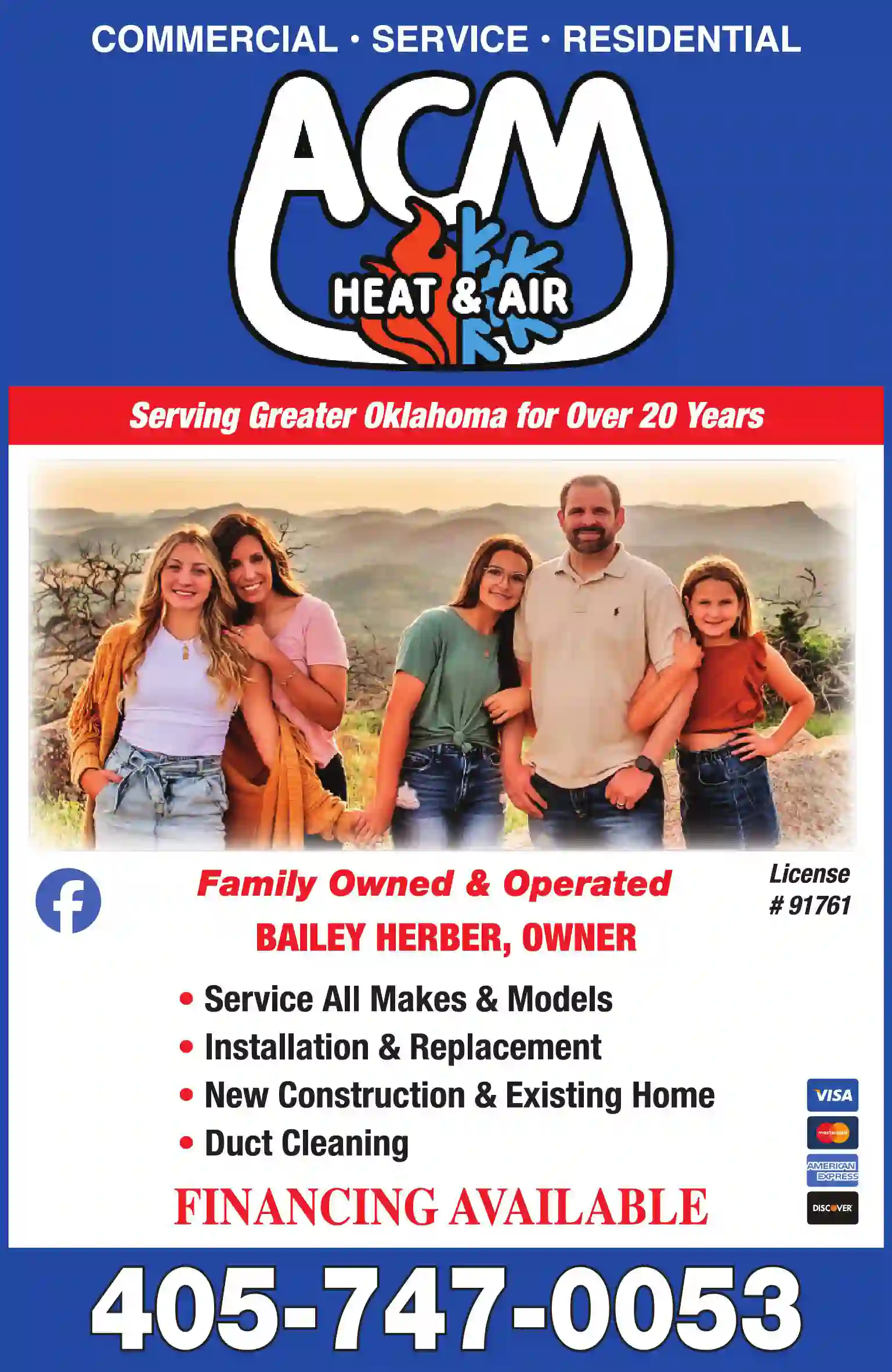 Air Conditioning - Contractors print ad for ACM Heat & Air LLC