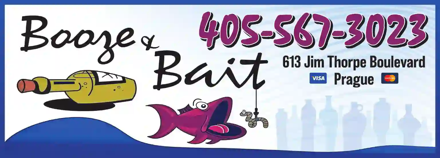 Liquors - Retail print ad for Booze & Bait