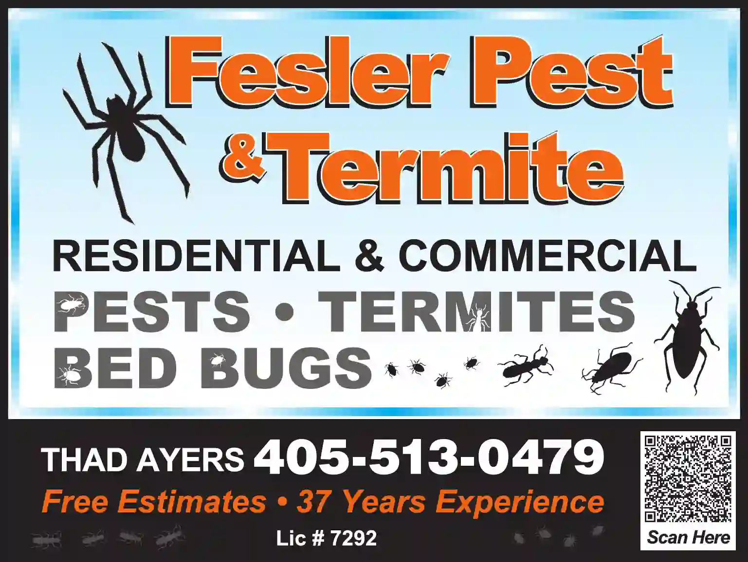 Pest Control Services print ad for Fesler Pest & Termite