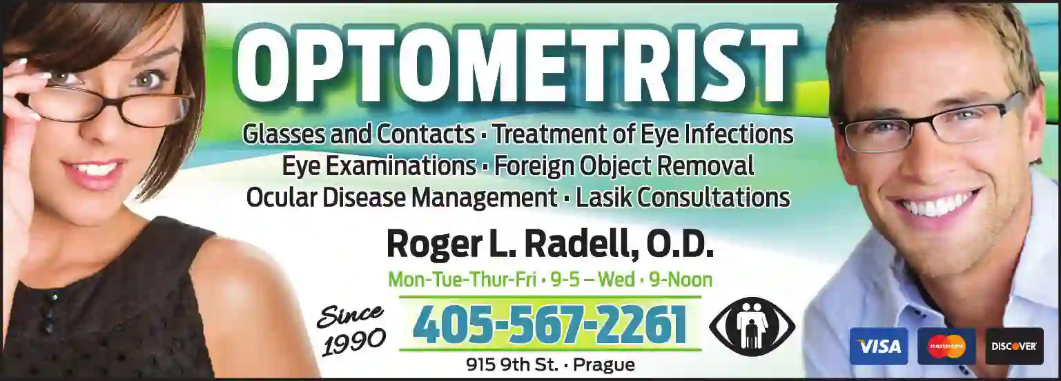 Optometrists, O.D. print ad for Radell Roger L OD