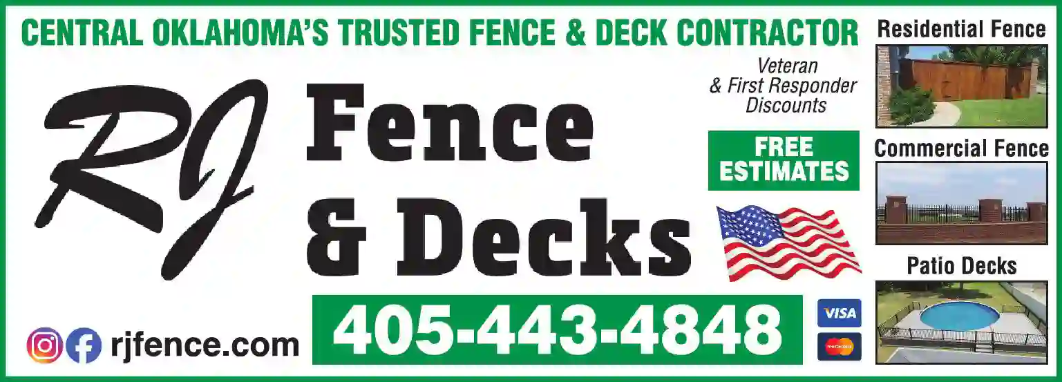 Fence print ad for RJ Fence & Decks