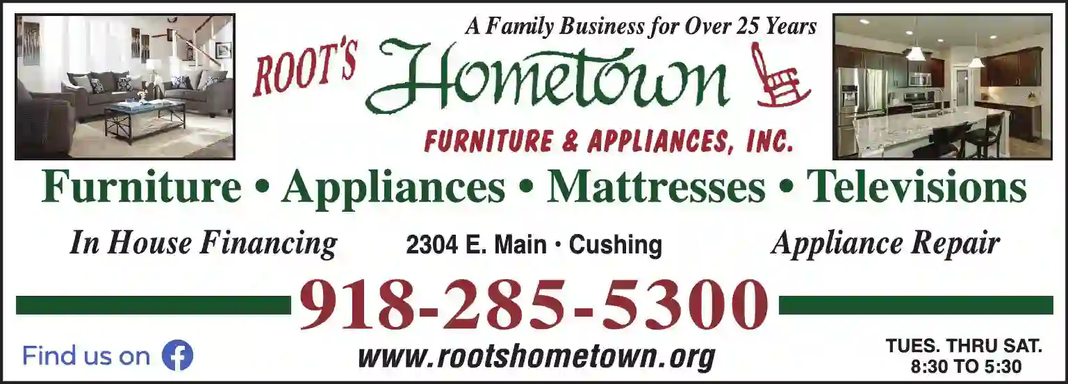 Furniture - Retail print ad for Root's Hometown Furniture & Appliances