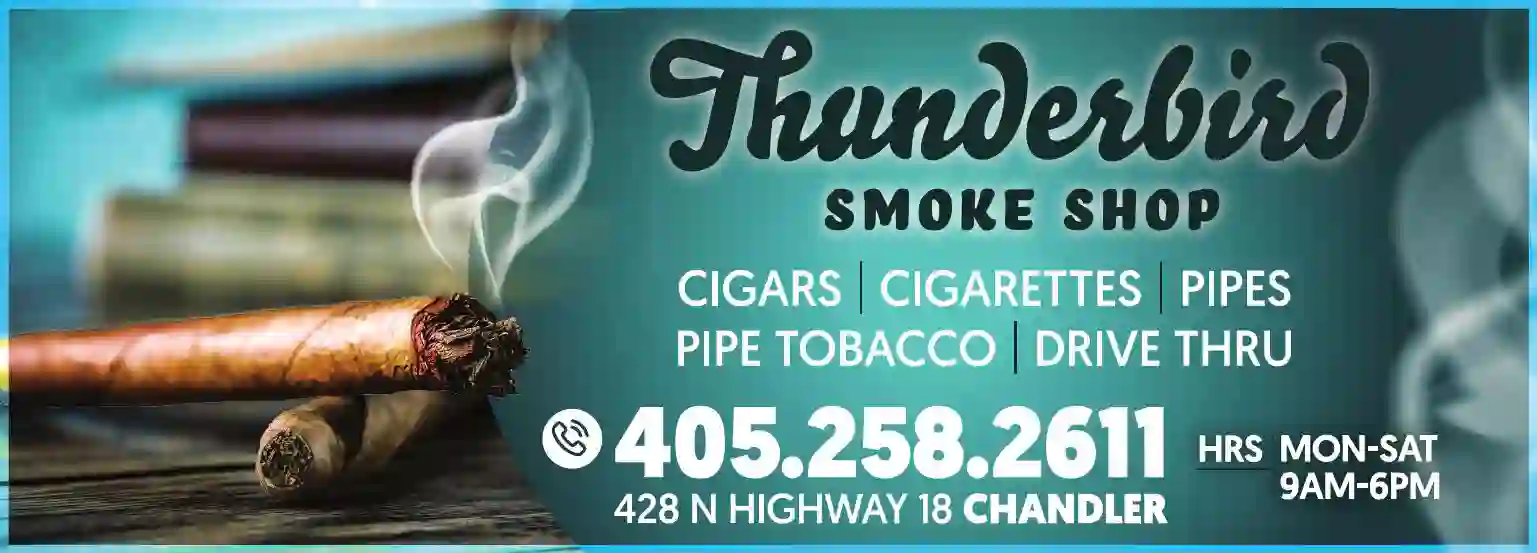 Smoke Shops print ad for Thunderbird Smoke Shop