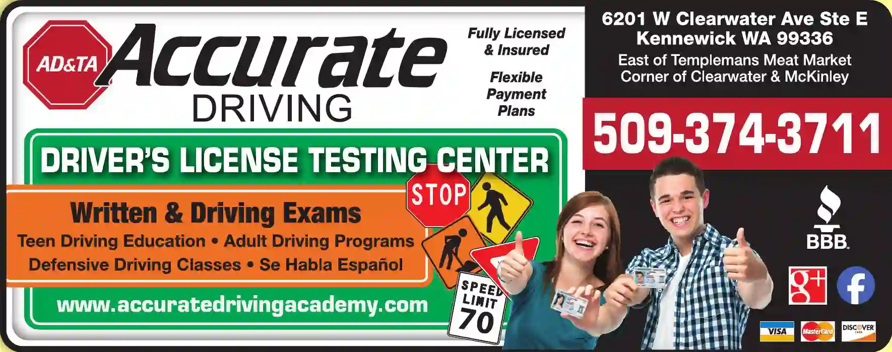 Driving Instruction print ad for Accurate Driving Academy