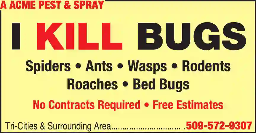 Pest Control Services print ad for A Acme Pest & Spray