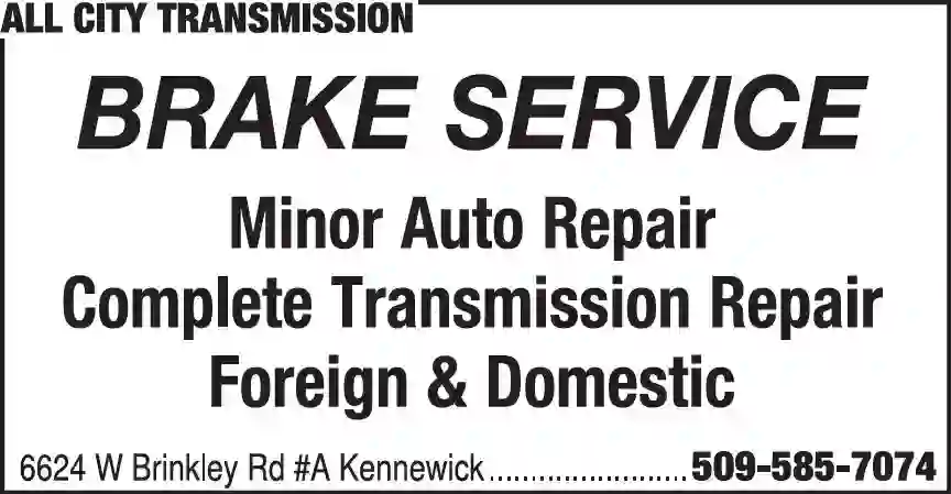 Brake Service print ad for All City Transmission