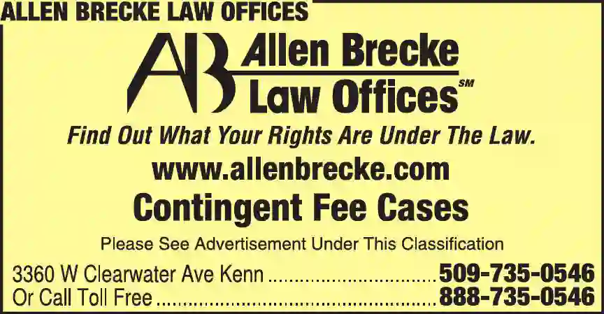 Attorneys - Accidents - Personal Injury - Property Damage print ad for Allen Brecke Law Offices