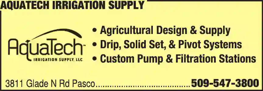 Irrigation Systems & Equipment print ad for AquaTech Irrigation Supply
