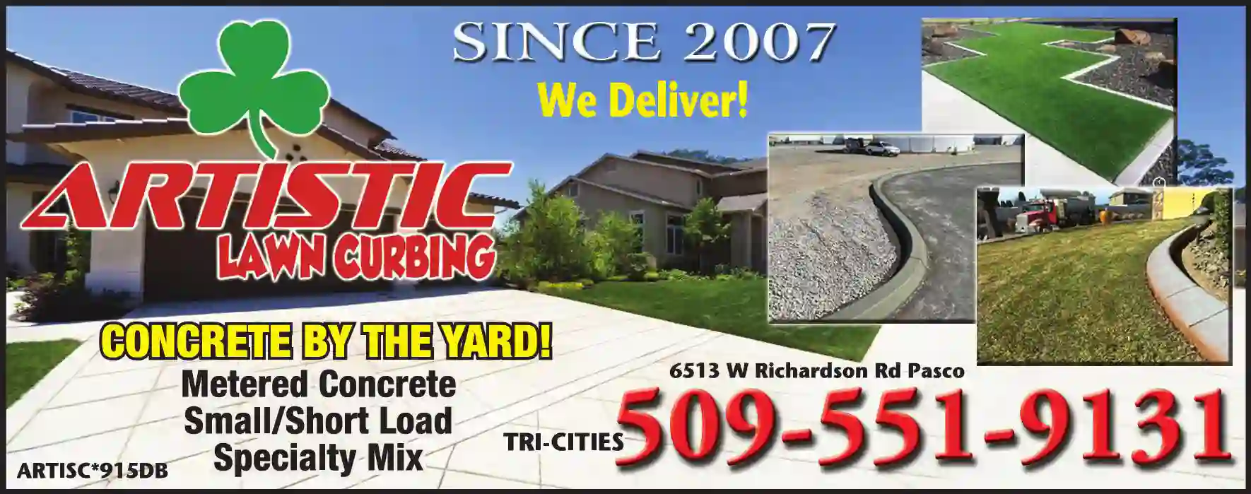 Concrete - Ready Mix print ad for Artistic Lawn Curbing