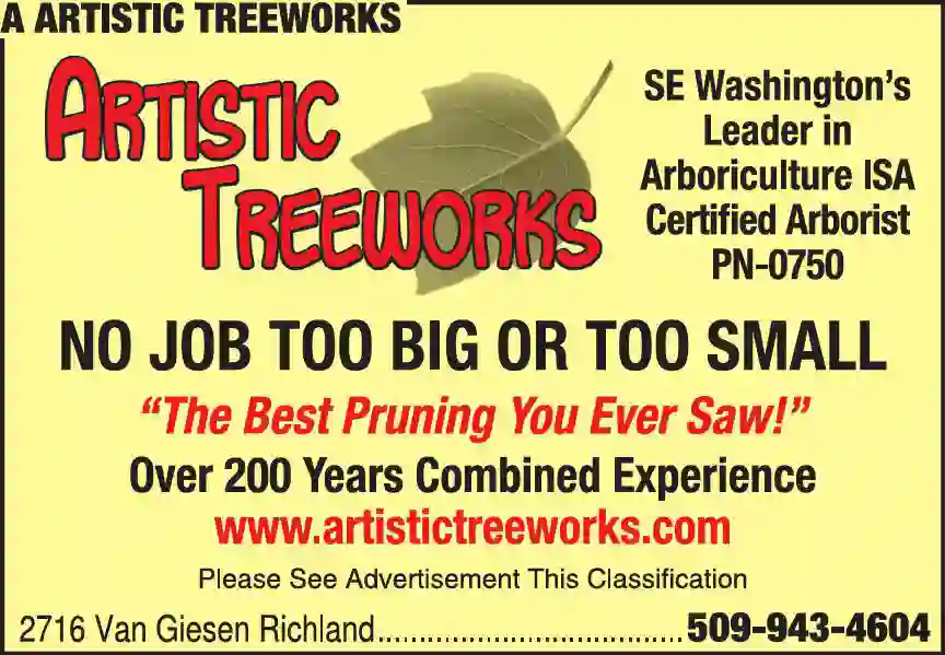 Tree Service print ad for A Artistic Treeworks