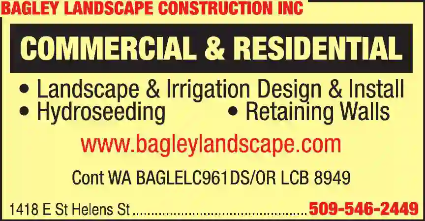 Landscape Contractors print ad for Bagley Landscape Construction Inc