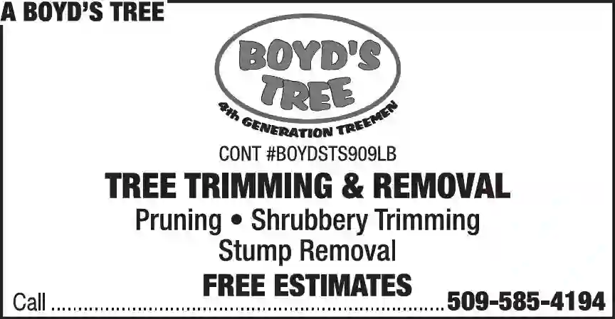 Tree Service print ad for A Boyd's Tree