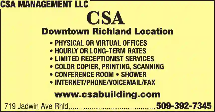 Office & Desk Space Rental Service print ad for CSA Management LLC