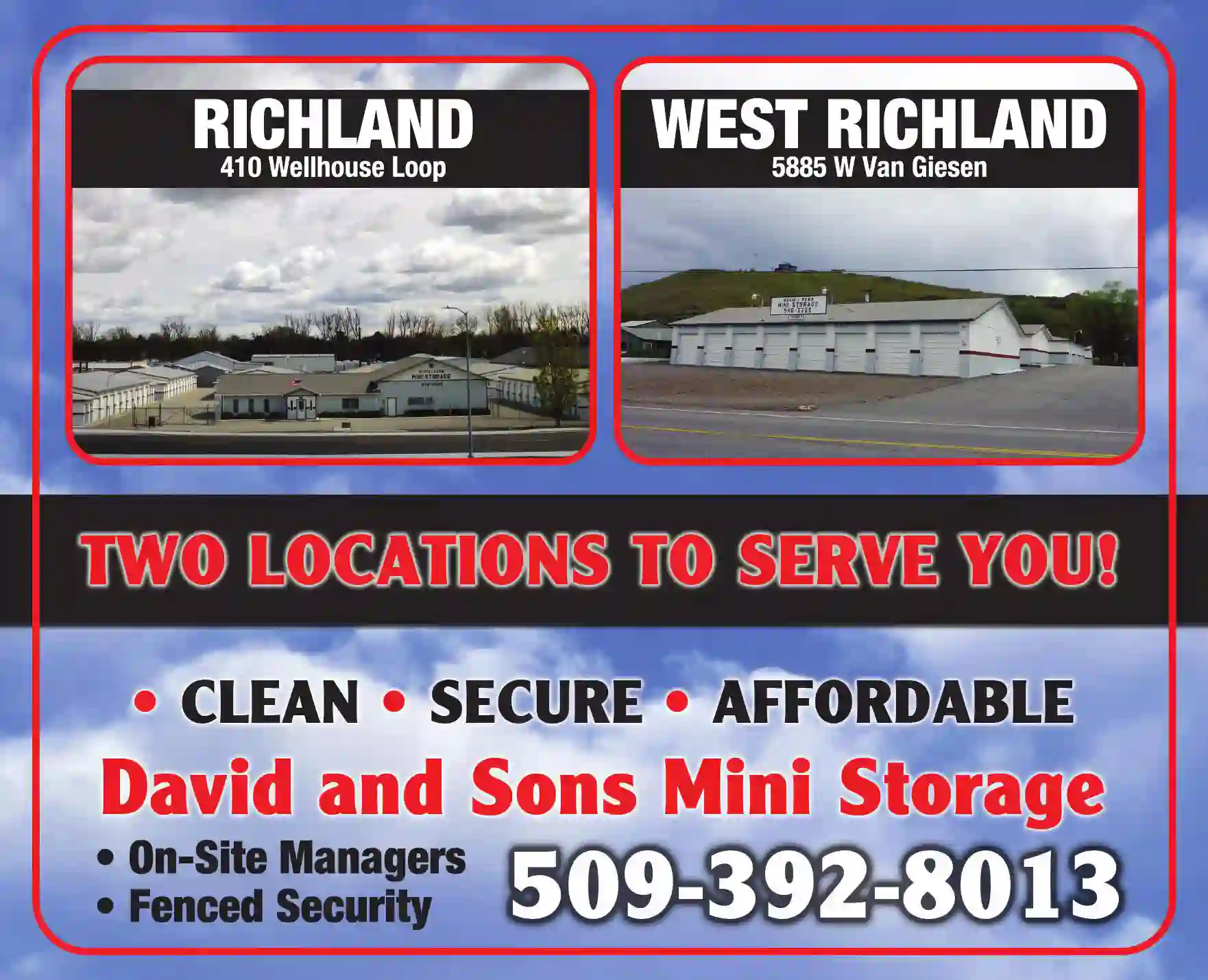Storage - Household & Commercial print ad for David & Sons Mini Storage