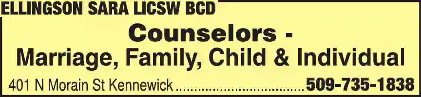 Counselors - Marriage, Family, Child & Individual print ad for Ellingson Sara LICSW BCD
