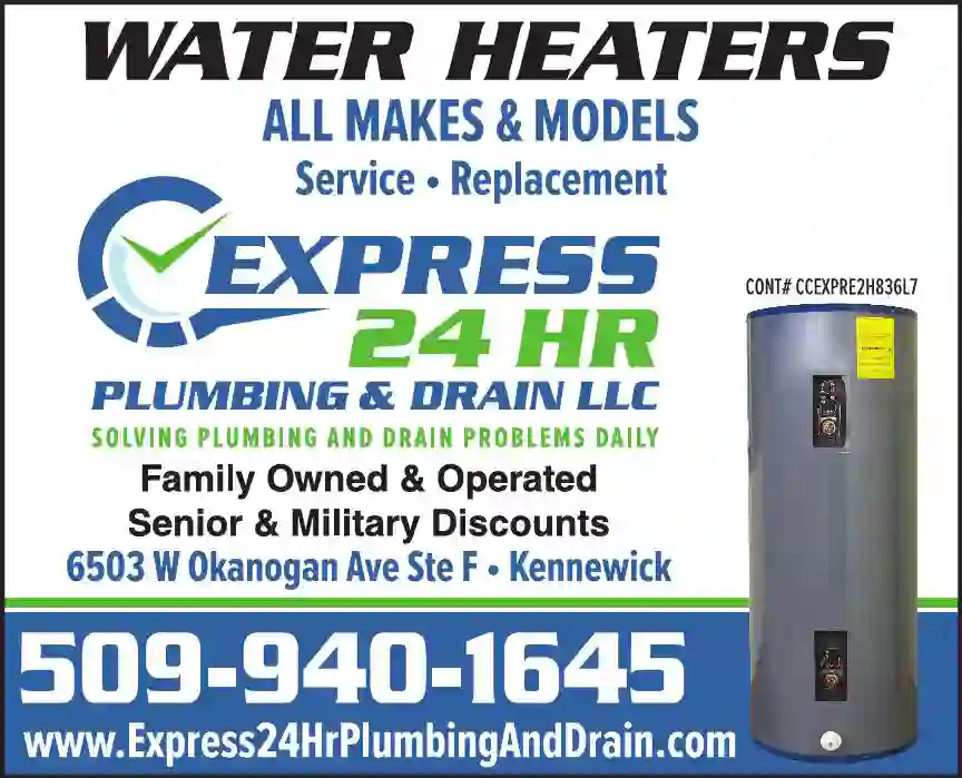 Water Heaters - Repair print ad for Express 24 Hr Plumbing & Drain LLC