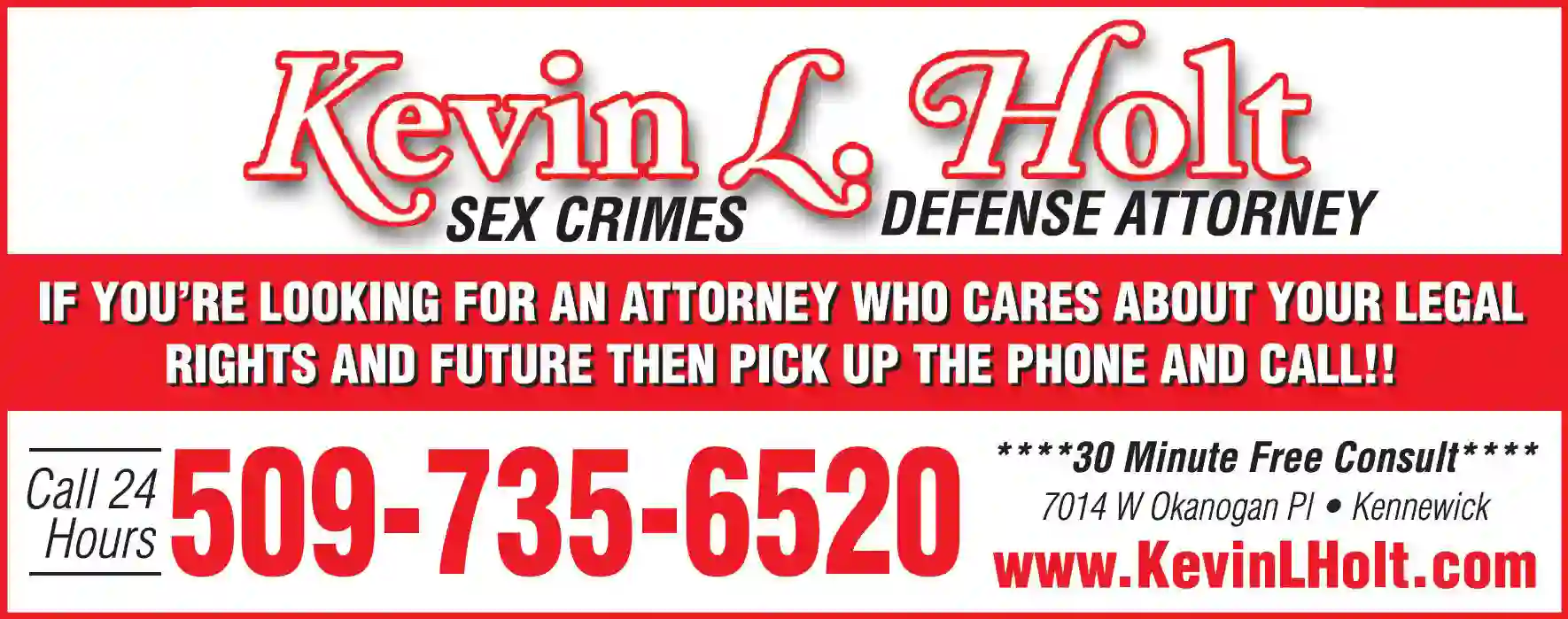 Attorneys - Sexual Assault print ad for Holt Kevin L Attorney At Law