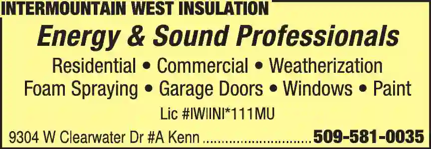 Insulation Contractors print ad for Intermountain West Insulation