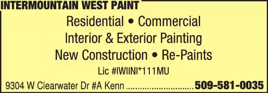 Painting Contractors print ad for Intermountain West Paint