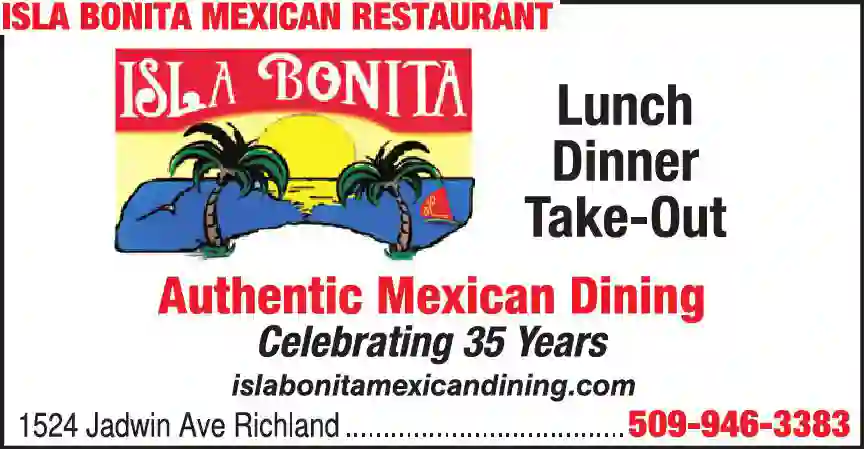 Restaurants print ad for Isla Bonita Mexican Restaurant