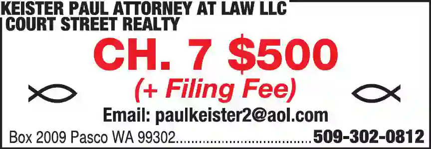 Attorneys - Bankruptcy print ad for Keister Paul Attorney At Law LLC/Court Street Realty