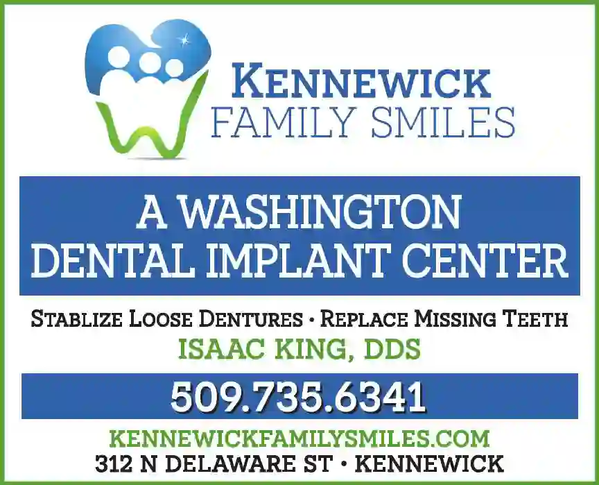 Dentists - Implants print ad for Kennewick Family Smiles
