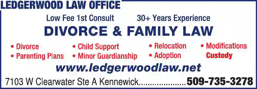 Attorneys - Adoption print ad for Ledgerwood Law Office