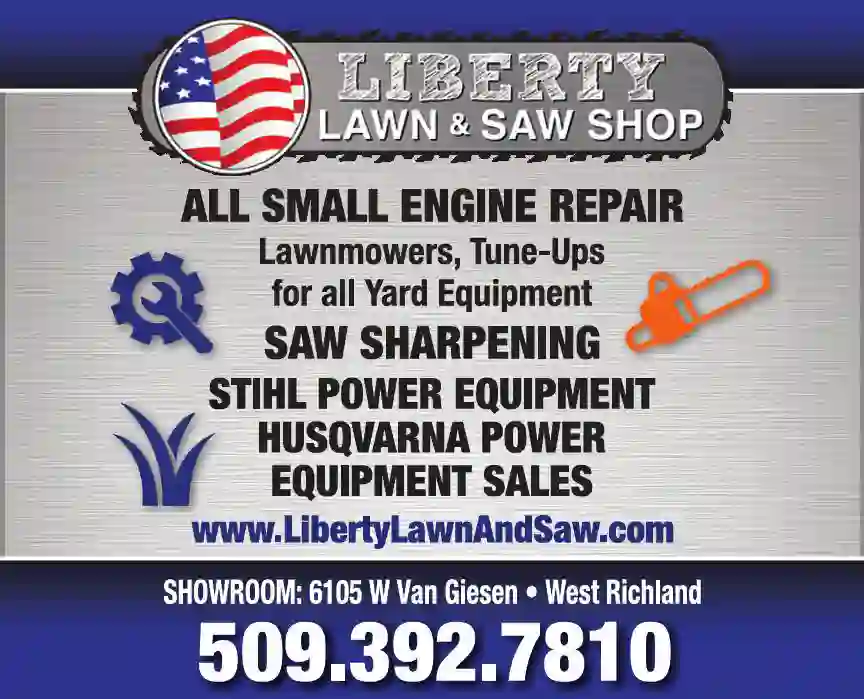Lawn Mowers print ad for Liberty Lawn & Saw Shop