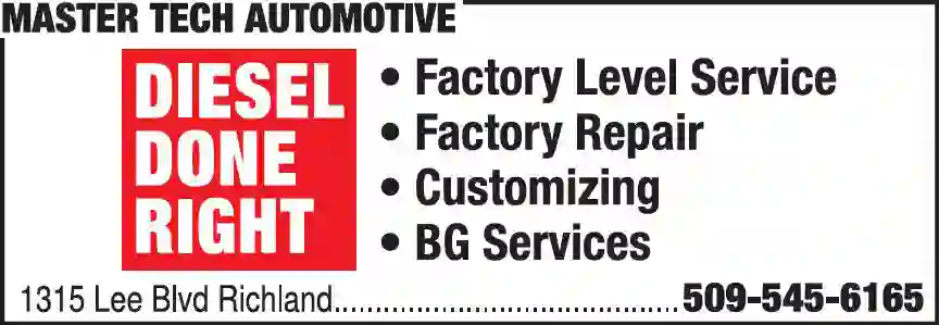 Auto Repair & Service - Diesel Repair print ad for Master Tech Automotive