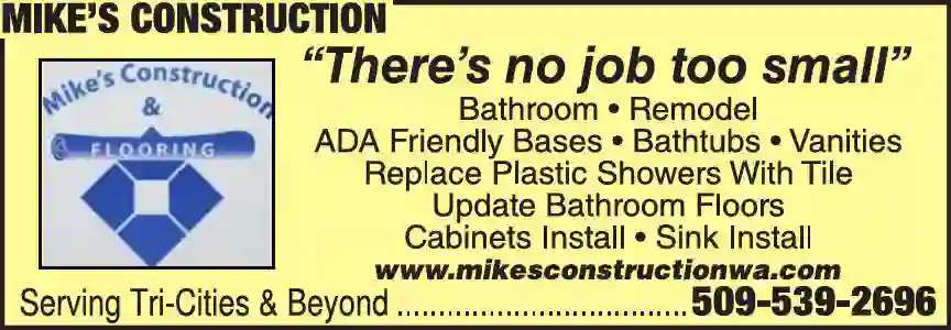 Bathroom Remodel & Repair print ad for Mike's Construction