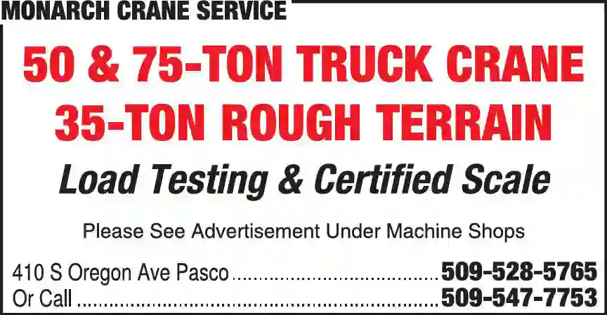 Cranes - Service, Sales & Rental print ad for Monarch Crane Service